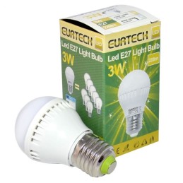 Lampadina LED 3W AC100-240V E27 6000K-6500K 220lm Min 10Pz ET27561203