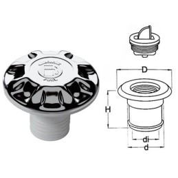 Tappo per carburante in plastica cromata 50mm N82735506003