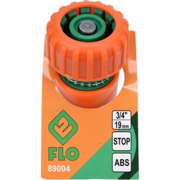 FLO Connettore rapido ABS per tubi di irrigazione STOP 19mm