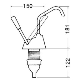 Pompa a mano WHALE Flipper MK4 Portata 6,8l/m OS1541800