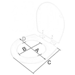 Sedile e Coperchio in Plastica per WC Compact Plastica Soft Close