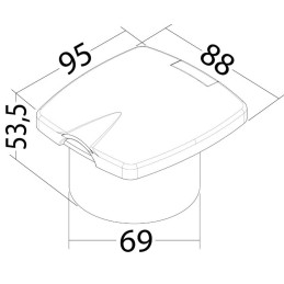 Riduttore di pressione New Edge Bianco Incasso 69mm OS1644114