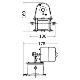 Pompa di sentina GEISER a membrana autoadescante 12V 18l/min OS1629212