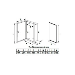 Kit Nicchia con Sportello Doccetta 2,5mt Miscelatore 186x247mm