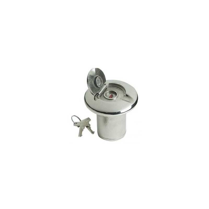 Tappo Imbarco Fuel 50mm in acciaio inox Flangia 88mm con chiave