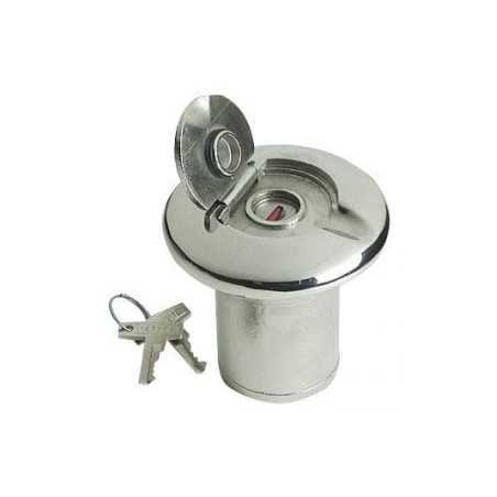 Tappo Imbarco Fuel 50mm in acciaio inox Flangia 88mm con chiave