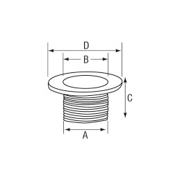 Boccola di scarico a mare in plastica bianca 81mm N42038201718