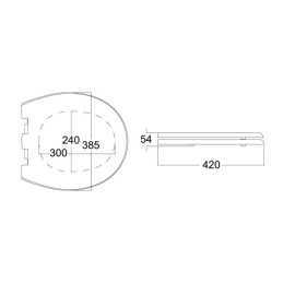 Coprisedili di ricambio per wc elettrici TECMA Silence Plus 42cm