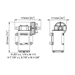 Marco UP6 Pompa ad ingranaggi in bronzo 26l/min 24V 5A MC16406013