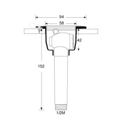 Kit doccia con contenitore ad incasso Tubo 3mt Bianco N42737302435