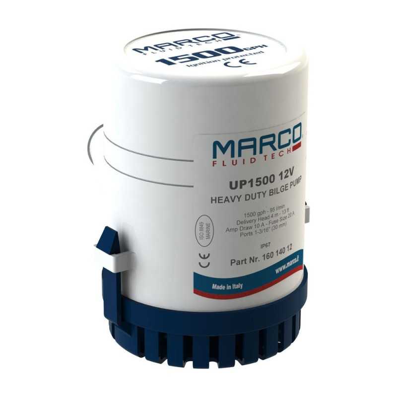 Marco UP1500 Elettropompa ad immersione 12V 10A Portata 95l/min