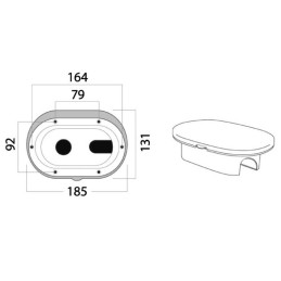 Box doccia Oval con miscelatore e doccia Desy Tubo 4mt Bianco