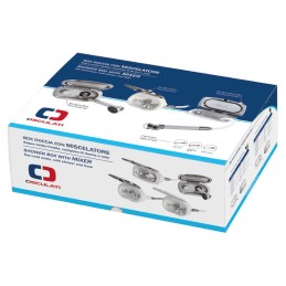 Box doccia Oval con miscelatore e doccia Desy Tubo 4mt Bianco