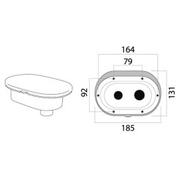 Box doccia Oval con miscelatore e doccia Mizar Tubo 4mt Bianco