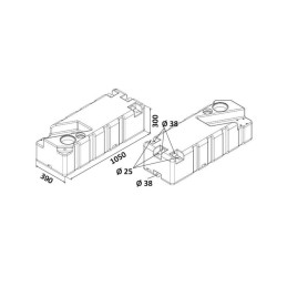 Serbatoio acque nere con maceratore orizzontale 91L 12V OS5014190