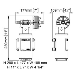 Marco UP10-XA Pompa per diserbanti 18l/min in inox AISI 316 24V 5A