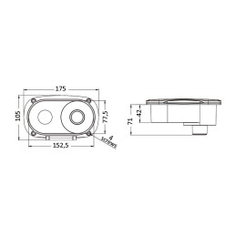 Box doccia Elissa Inox con doccia Keji II tubo 4m 175x105mm OS1532561