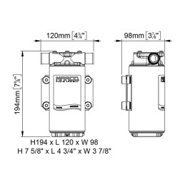 Marco UP1-M Pompa a girante in gomma 45l/min 12V 14A MC16200612