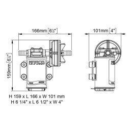 Marco UP3-P Pompa ad ingranaggi in PTFE 15l/min 24V 3A 16400213