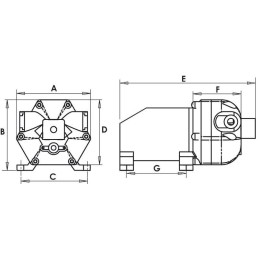 Autoclave 3 valvole Europump 8 12V Portata 8 l/min 5A OS1650912