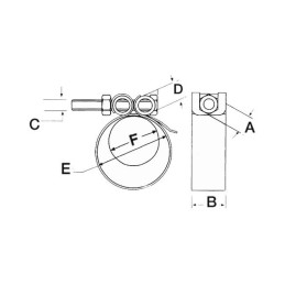 Fascetta Heavy Duty in acciaio inox AISI 316 45/50mm N44036508241