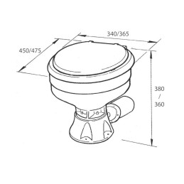 WC Johnson Aquat Elettrico Seduta Extra e Tazza in Porcellana 24V