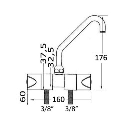 Miscelatore Acqua calda + fredda Alto OS1704702