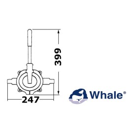 Pompa a mano Whale Gusher Urchin Maniglia Sfilabile 37l/m OS1526234