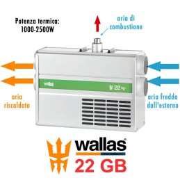 Wallas 22GB Riscaldatore gasolio 1000-2500W 12V 0.1-0.25l/h 51-79m3/h