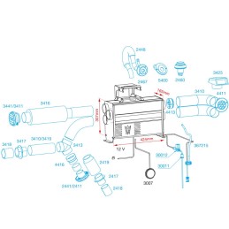 Wallas 50 Spartan Air Riscaldatore gasolio 1400-4500W 12V 0.16-0.46l/h