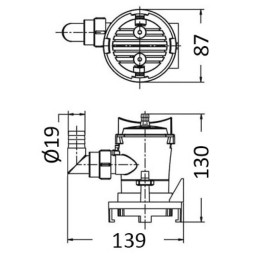 Pompa Europump ad immersione per pescato 12V OS1616001