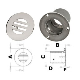 Scarico per drenaggio pozzetto Filetto interno 1-1/2 pollici OS1711850