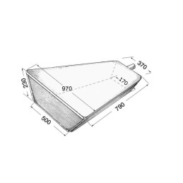 Serbatoio rigido Acqua Potabile 80Lt Triangolare per prua OS5219400