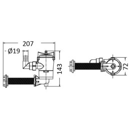 Pompa Europump a paratia 90° per pescato OS1616005