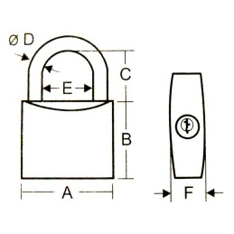 Set 3 lucchetti Arco 30mm Ansa h24mm 3 chiavi LZ11906