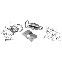 Chiusura per gavoni in acciaio inox OS3840550