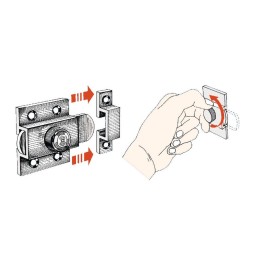 Chiusura a tavella in ottone nichelato 37x42mm OS3884000