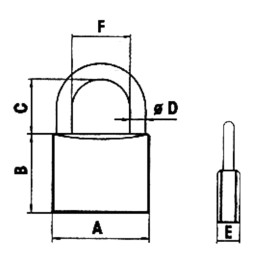 Lucchetto VIRO in acciaio inox 30x28mm N60443503841