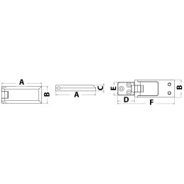 Cerniera PIRAMID per portelli in inox 45x30mm OS3892801