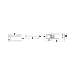 Cerniera PIRAMID per portelli in inox 70x30 mm OS3892802