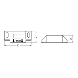 Chiusura magnetica sigillata fissaggio ad angolo Nera OS3810746