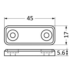 Chiusura magnetica fissaggio su piano Nera OS3810743