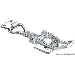 Chiusura a leva in inox con vite di regolazione Base 43x22mm