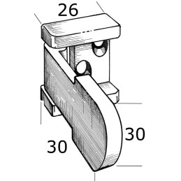 Cerniera in inox per portelli 57x30mm OS3892600