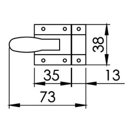 Chiusura a scatto in acciaio inox Base 48x37mm OS3819000