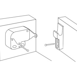 Chiusura a scatto per antine in inox 46x27mm 5pz OS3810742