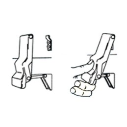 Chiusura antivibrante per gavoni Nera 96x29mm OS3820001