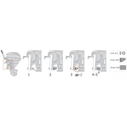 Antifurto per fuoribordo Sicurbolt 48x61mm in Inox Modello Universale