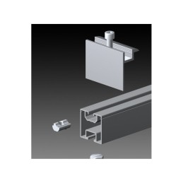 Megafix Morsetto terminale in Alluminio 35x70mm per fissaggio pannelli