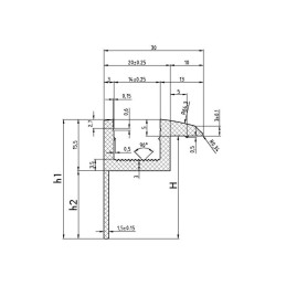 Megafix Morsetto terminale in Alluminio 35x70mm per fissaggio pannelli